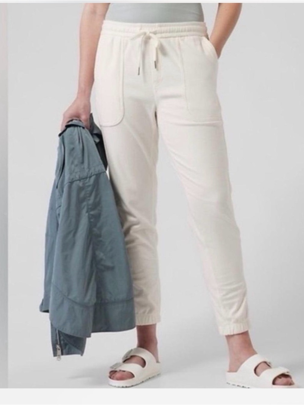 Women's Athleta Cream Farallon Jogger Pants